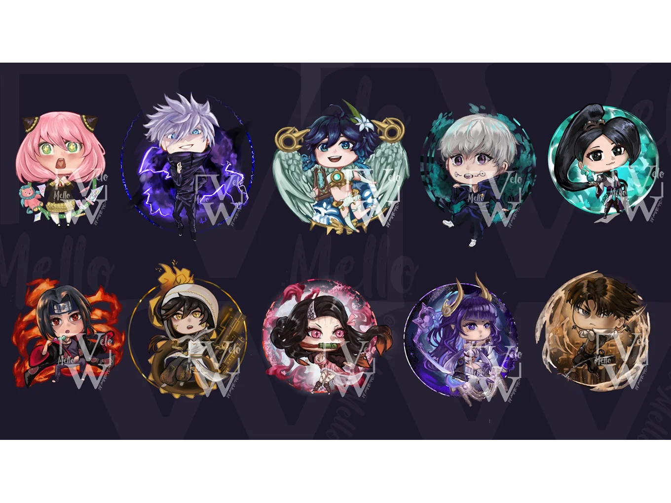 Anime/Video Game Themed Acrylic Charms