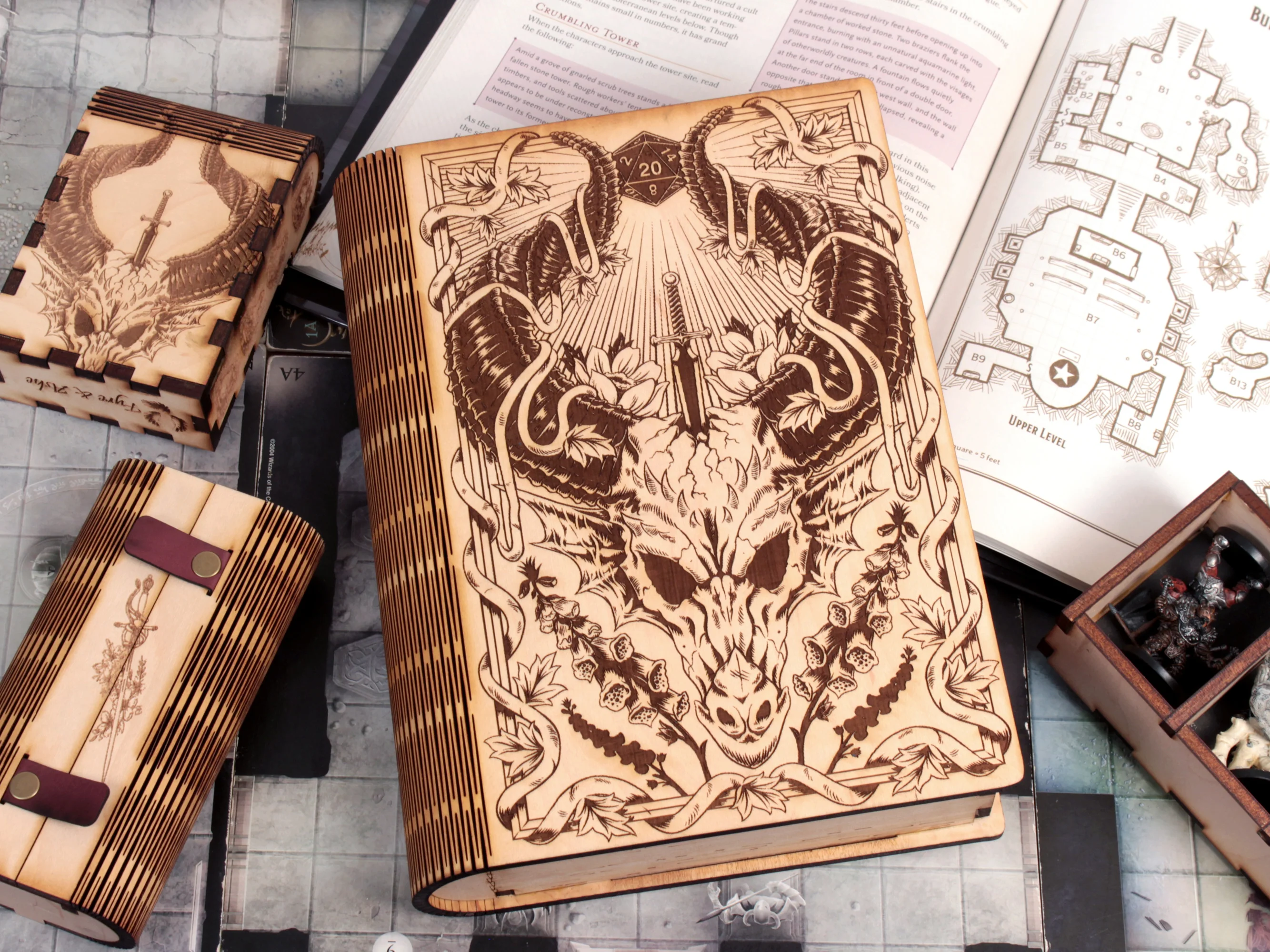 Modular Hollow Book Dice Tower - thumbnail 2