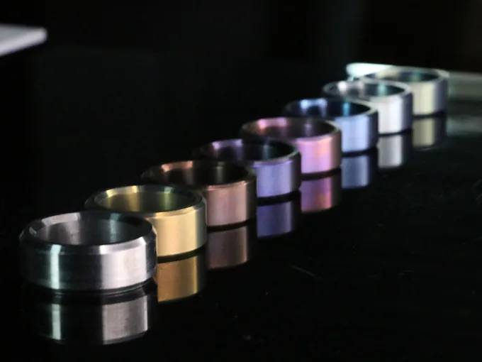 Colorful Titanium Rings