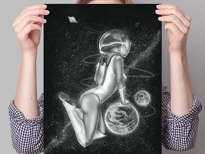 Space Pin-up Series & Poster Set